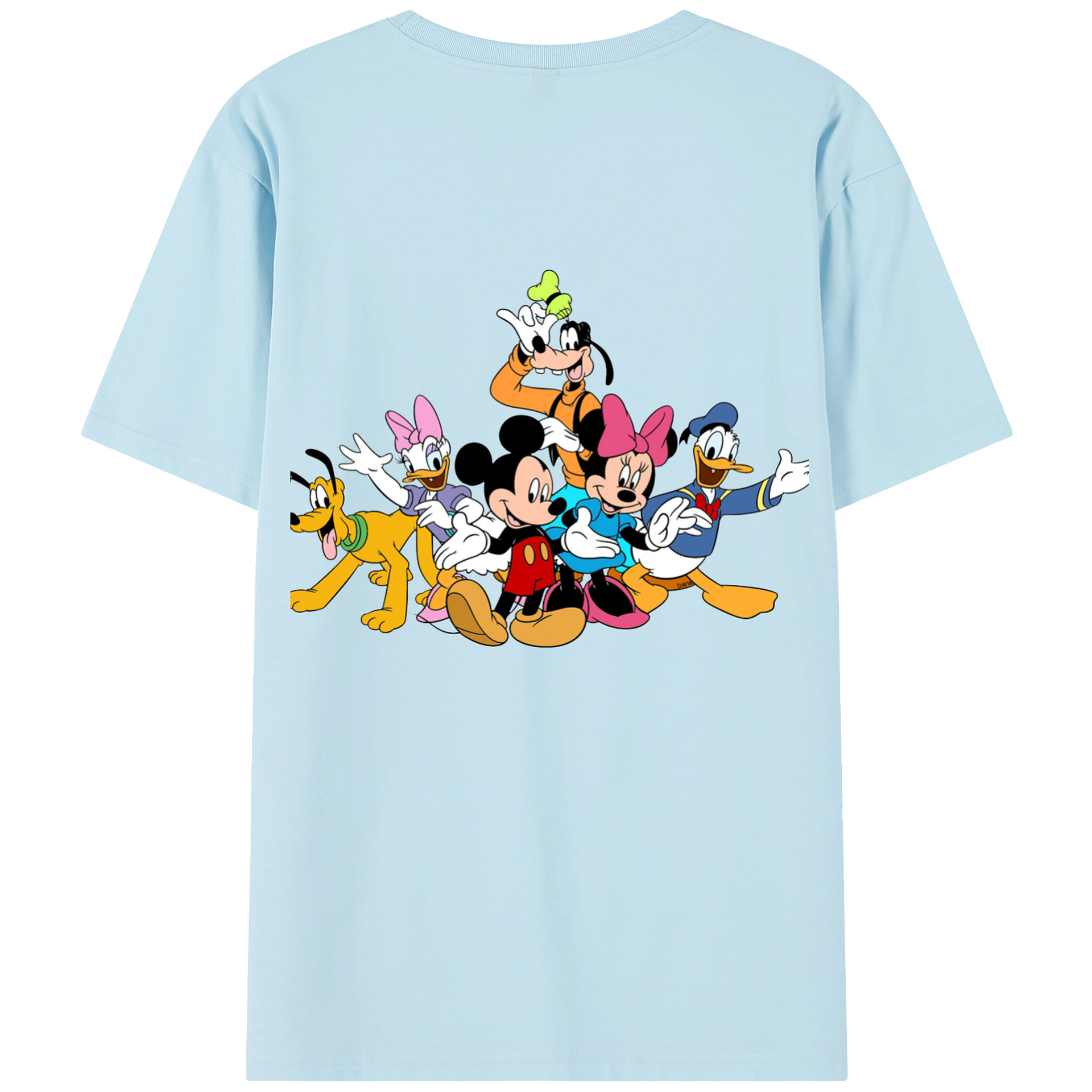 （画像用） ミッキーマウス Mickey Mouse 綿100％半袖Tシャツ（背面プリント）